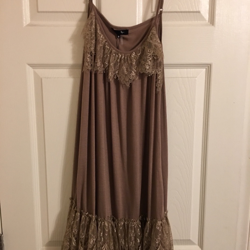 Boutique brown/tan slip or dress new with tags